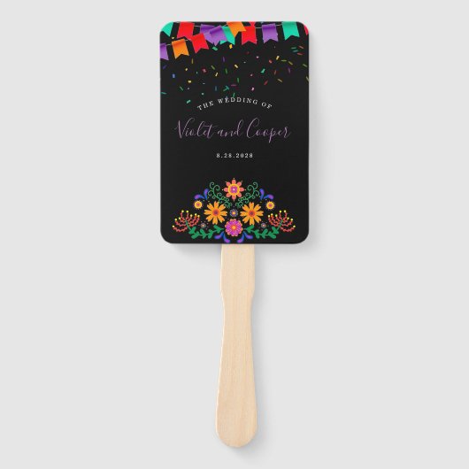 Éventail Fiesta Merci Mariage mexicain (Devant)