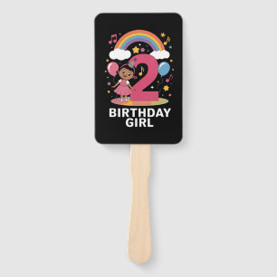 Éventail Fille de deux ans anniversaire Fille mignonne 2ème