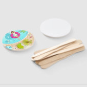 Éventail Fille de piscine en bikini plage d'été (Non-assemblé)