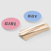 Éventail Fille ou garçon ? | Jeu de Baby shower rose modern (Non-assemblé)