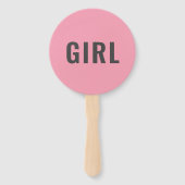 Éventail Fille ou garçon ? | Jeu de Baby shower rose modern (Devant)