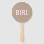 Éventail Fille ou garçon ? | Jeu de Baby shower Rustique Kr (Devant)