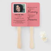 Éventail Fille Personnalisée Photo Funéraire Merci Favor (Devant et derrière)