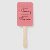 Éventail Fille Personnalisée Photo Funéraire Merci Favor (Dos)