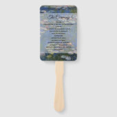 Éventail Fine Art Lys d'eau Programme de mariage Ventilateu (Devant)