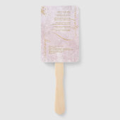 Éventail Fine Lines Gold Abstrait Mariage V1 Mauve ID867 (Dos)
