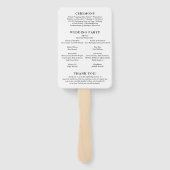 Éventail Fiona Noir et Blanc Gras Monogramme Mariage modern (Dos)