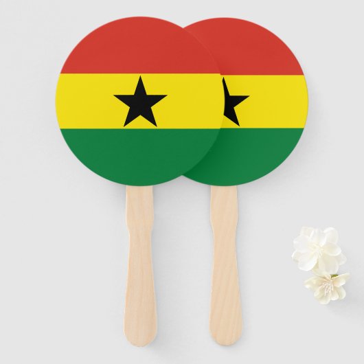 Éventail Flag du Ghana (Devant et derrière)