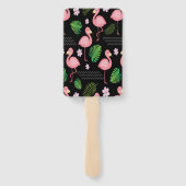 Éventail Flamant rose anniversaire (Dos)