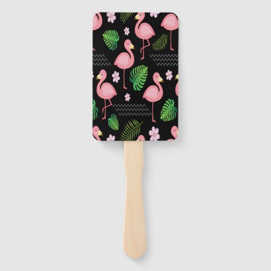 Éventail Flamant rose anniversaire (Dos)