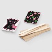 Éventail Flamant rose anniversaire (Non-assemblé)