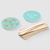 Éventail Flamant rose Fandango Texte Arrière main ventilate (Non-assemblé)