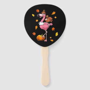 Éventail Flamant rose Halloween Flamant rose Thanksgiving