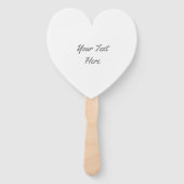 Éventail Flamant rose Love Grande Lune Texte main ventilate (Dos)