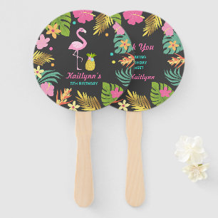 Éventail Flamant rose Pool Fan Main Fan Flamant rose Fête F