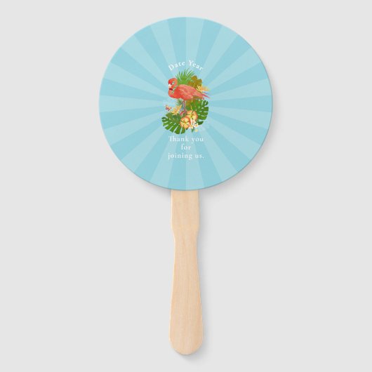 Éventail Flamingo Retirement Blue (Dos)