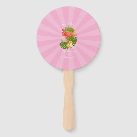 Éventail Flamingo Retirement Pink  (Dos)