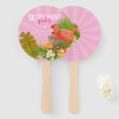 Éventail Flamingo Retirement Pink (Devant et derrière)
