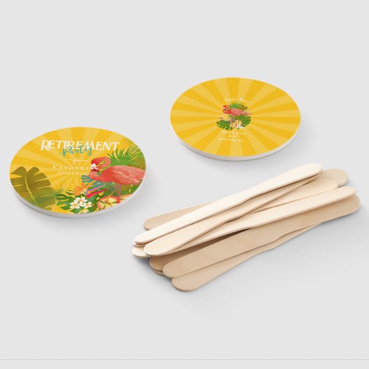 Éventail Flamingo Retirement Yellow Orange Cooler (Non-assemblé)