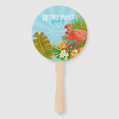 Éventail Flamingo Retraite Bleu (Devant)