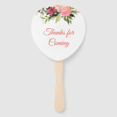 Éventail Fleur aquarelle double bonheur mariage (Dos)