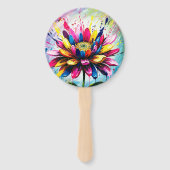Éventail Fleur Colorée (Dos)