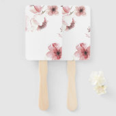 Éventail Fleur de cerise simple mais élégante | Ventilateur (Devant et derrière)