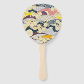 Éventail Fleur de cerisier japonais Floral Rouge Blanc (Dos)