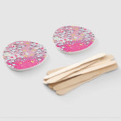 Éventail Fleur de cerisier japonais rose blanc (Non-assemblé)