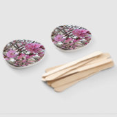 Éventail Fleur de cerisier rose / Sakura / ク(桜) (Non-assemblé)