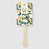 Éventail Fleur de citron Arbre Floral Élégant Mariage blanc (Devant)