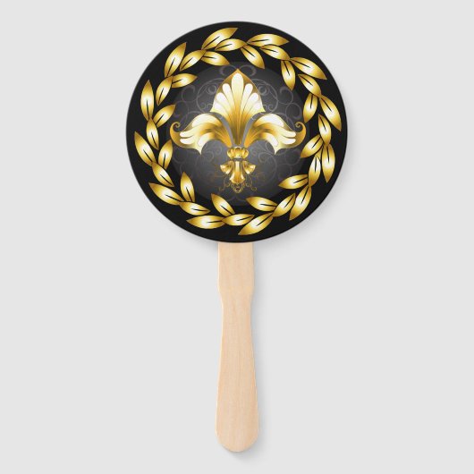 Éventail Fleur de Lis Fan customisé (Devant)
