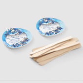 Éventail Fleur de lune d'aquarelle blanche (Non-assemblé)