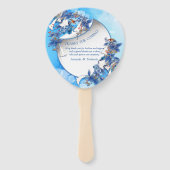 Éventail Fleur de lune d'aquarelle blanche (Dos)