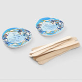 Éventail Fleur de lune d'aquarelle blanche (Non-assemblé)