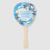 Éventail Fleur de lune d'aquarelle blanche (Dos)