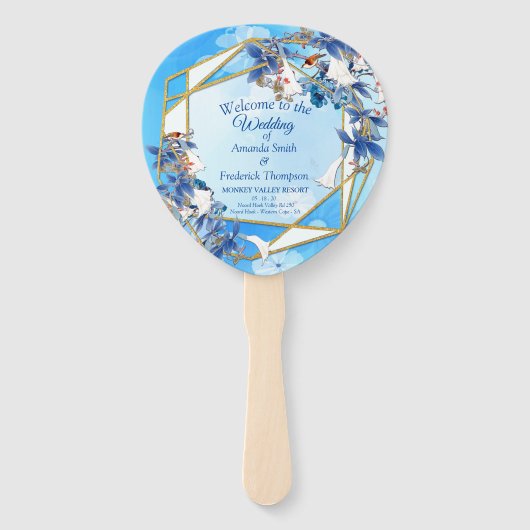 Éventail Fleur de lune d'aquarelle blanche (Devant)