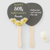 Éventail Fleur de rose jaune Floral 80e fête d'anniversaire (Devant et derrière)