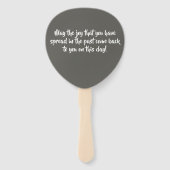 Éventail Fleur de rose jaune Floral 80e fête d'anniversaire (Dos)