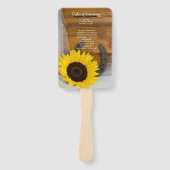 Éventail Fleur de Soleil rustique Pays Mariage de l'Ouest (Devant)