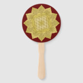 Éventail Fleur De Vie - Indien Mandala 4 (Devant)