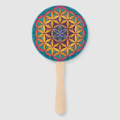 Éventail Fleur de vie Mandala (Devant)