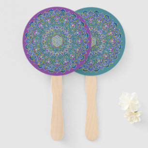 Éventail Fleur de Vie - Mandala de style indien 1
