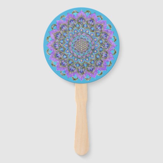 Éventail Fleur De Vie - Mandala India Style 2 (Dos)