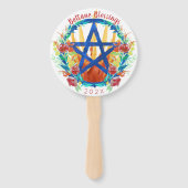 Éventail Fleur d'été de Beltane Pentacle Wicca Sabbat (Dos)