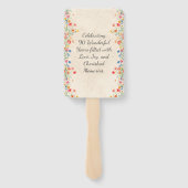 Éventail Fleur élégante 90 ans Fête Florale 90e anniversair (Dos)