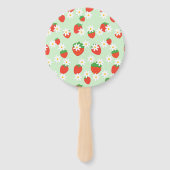 Éventail Fleur Fleur Motif de fraise Fleur marron (Devant)