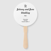 Éventail Fleur Magnolia métallique sur le programme de vent (Dos)