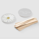 Éventail Fleur marguerite élégante sur gris argenté clair A (Non-assemblé)