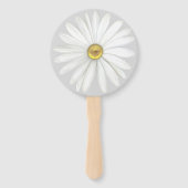 Éventail Fleur marguerite élégante sur gris argenté clair A (Devant)